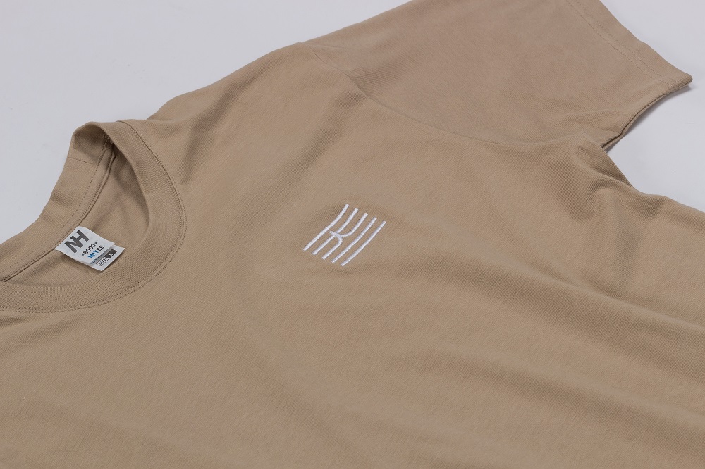 厚磅刺繡短T-石虎棕