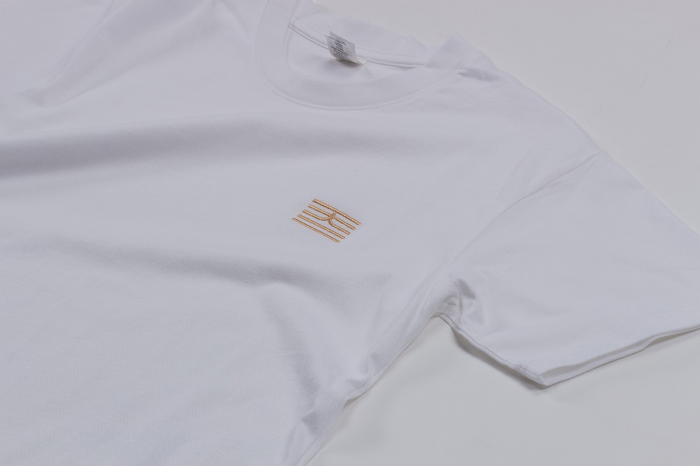 厚磅刺繡短T-鵝鑾白