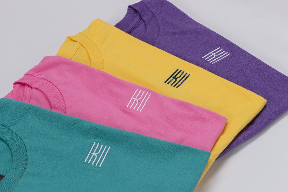 天韻刺繡T恤-霧紫灰